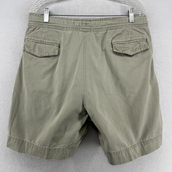 POLO RALPH LAUREN Shorts Mens 35 Military 8" Double Pleat Chino Belted Made USA - Picture 3 of 14
